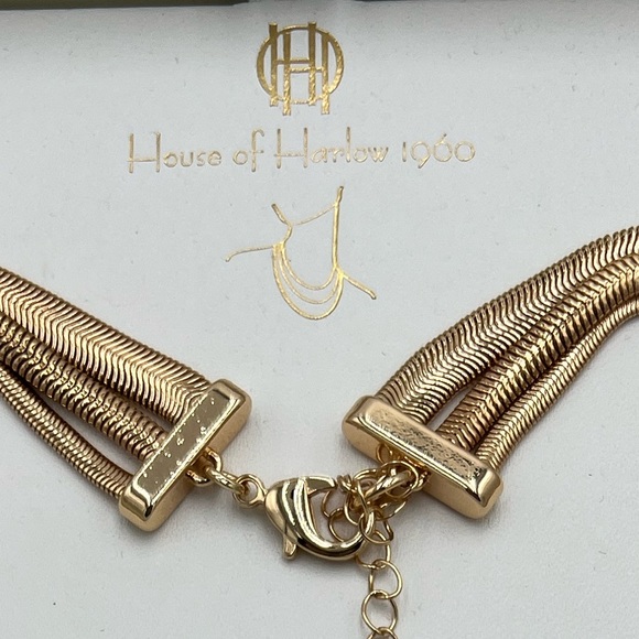 House of Harlow 1960 - Triple Layered Herringbone Necklace - Picture 3 of 5
